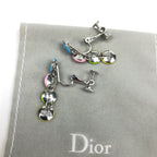 CHRISTIAN DIOR SPELLOUT CLIP ON EARRINGS