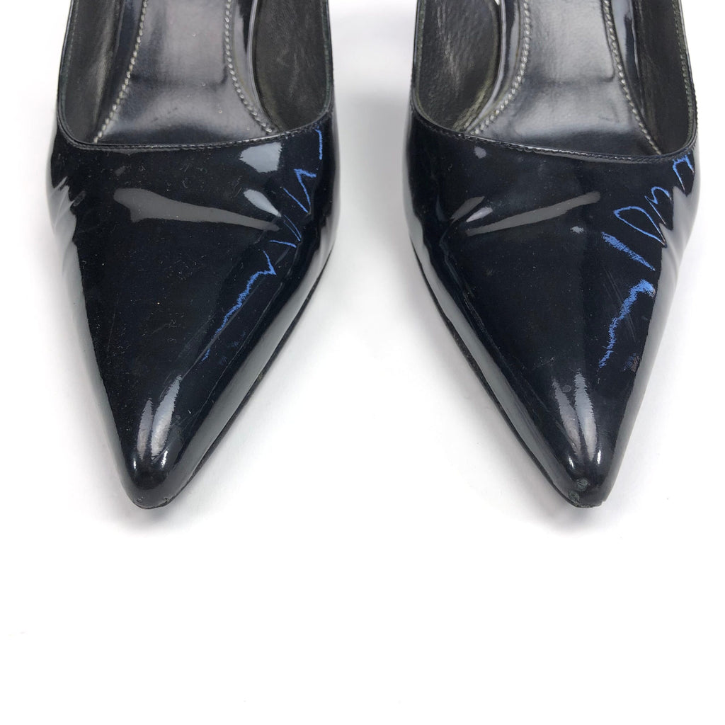 PRADA SLING-BACK LEATHER HEELS -  UK 3.5 / US 5.5 / EU 36.5