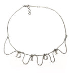 CHRISTIAN DIOR JEWELLED SPELL-OUT NECKLACE
