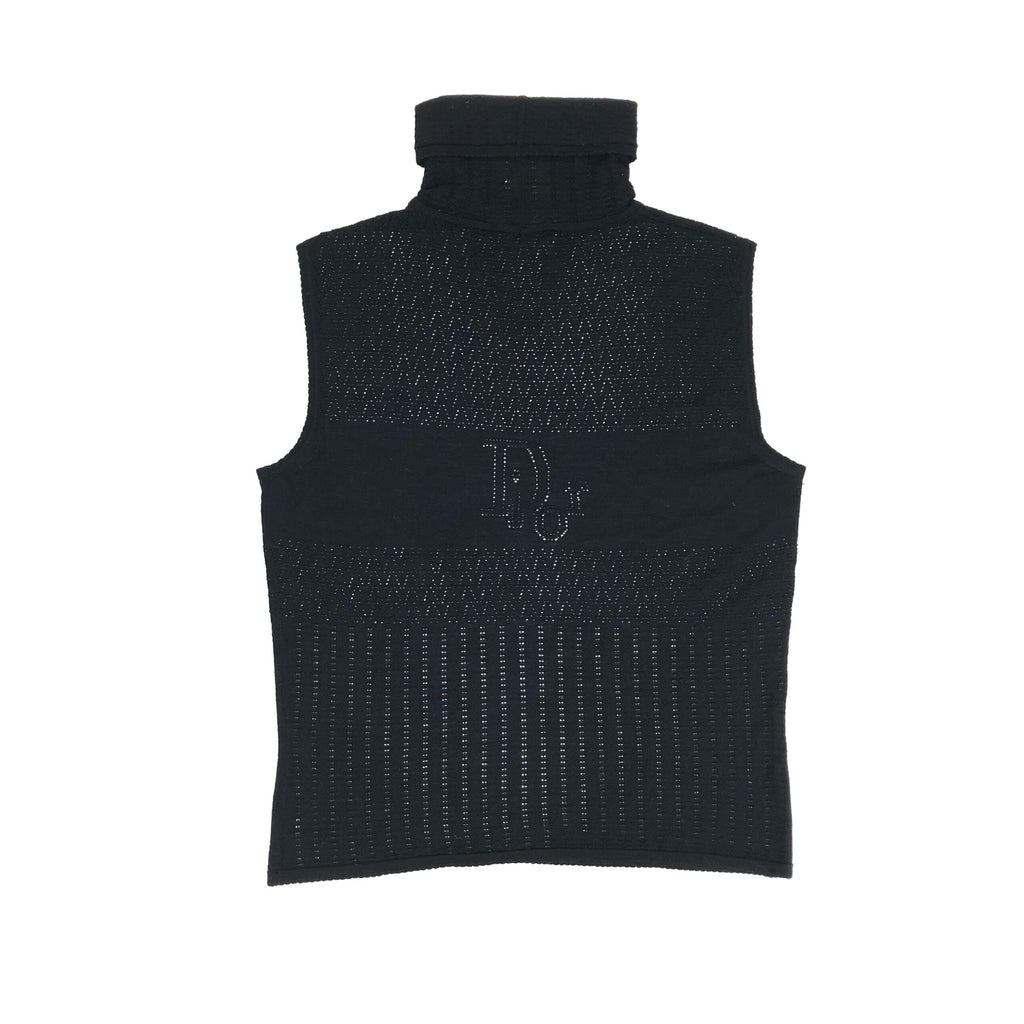 CHRISTIAN DIOR SHEER TURTLE NECK TOP