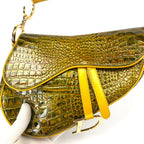 CHRISTIAN DIOR CROCODILE SADDLE BAG