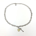 CHRISTIAN DIOR PADLOCK & KEY NECKLACE