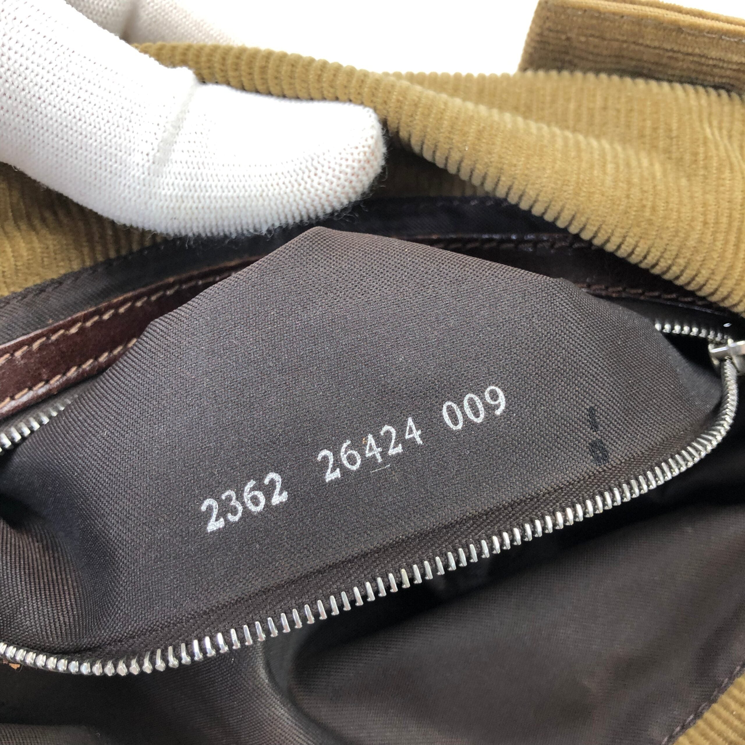 FENDI CORDUROY BAGUETTE BAG