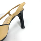 CHANEL LOGO BOW SLING-BACK MULE HEELS