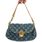 LOUIS VUITTON DENIM PLEATY SHOULDER BAG