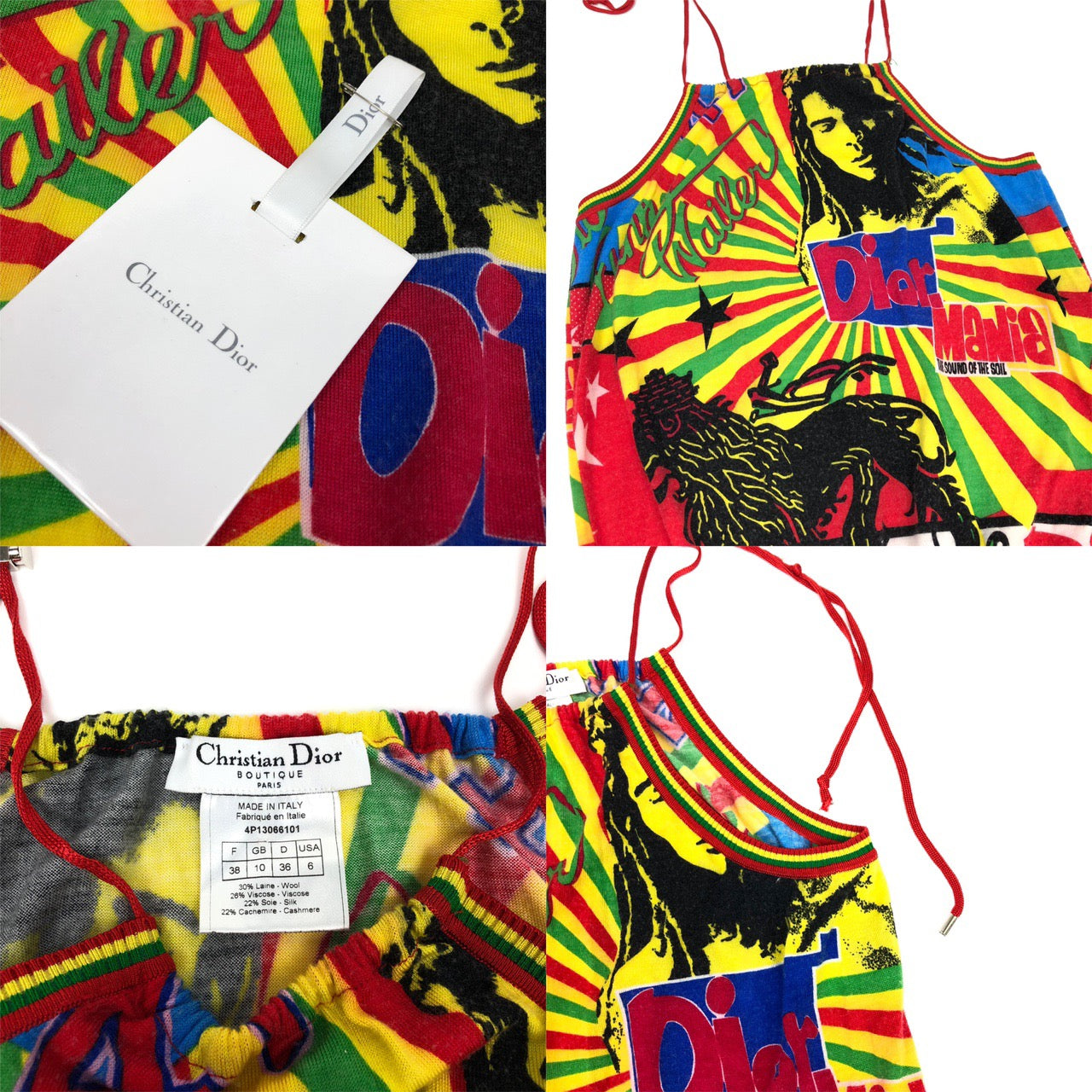 CHRISTIAN DIOR RASTA MANIA DRESS