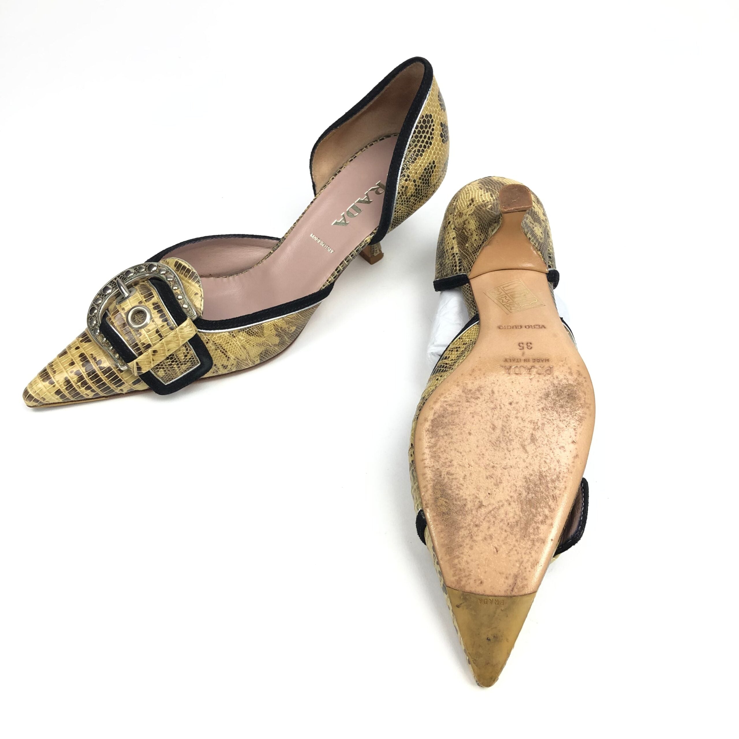 PRADA KITTEN HEELS - UK 2 /  US 3 / EU 35